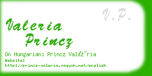 valeria princz business card